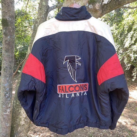 Vintage Atlanta Falcons Puffer Jacket Mens Size Large Locker Line NFL - Picture 1 of 10